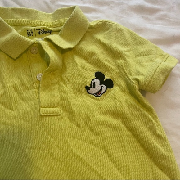 Disney Gap Kids Collab Mickey Mouse Polo Yellow 4 Years - Picture 4 of 7